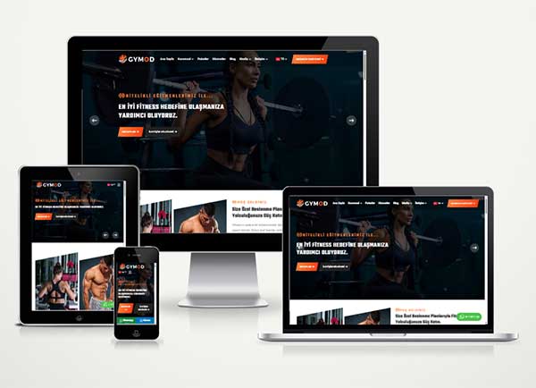 Fitness - GYM Salon Web Site Paketi Gymod